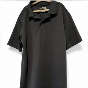 Nautica Boys Size Large 14/16 Black School Uniform Short Sleeve Polo Classic